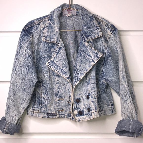 Vintage Denim Moto Jacket - Picture 2 of 4